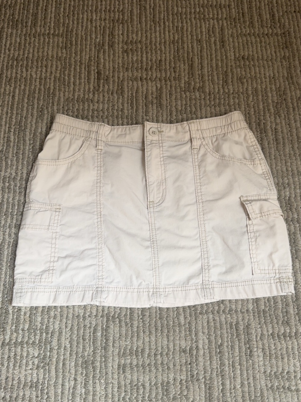 Hollister Cream Cargo Mini Skirt